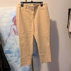 EUC LOFT Ann Taylor JULIE Cropped Pants Khaki Women's Size 10